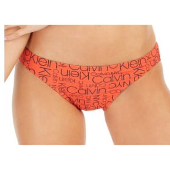 CALVIN KLEIN WOMEN SWIM Logo Red Skinny Classic Bottom XL NEW - Picture 4 of 6